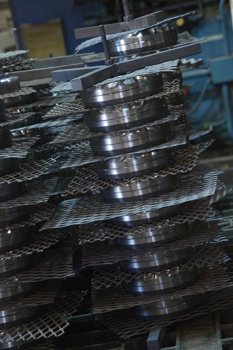 Racked parts in fixtures